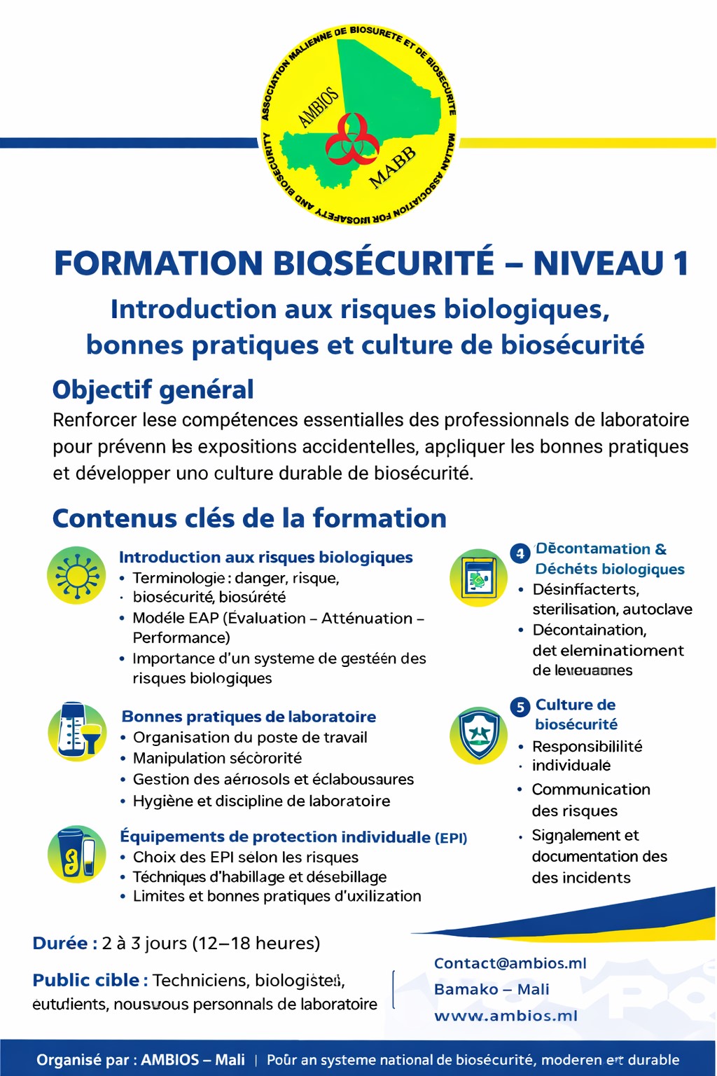 Biosécurité au laboratoire - Niveau 1